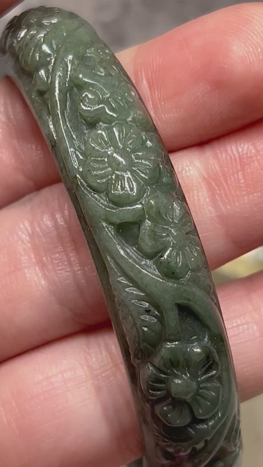 Carved Jade Bangle